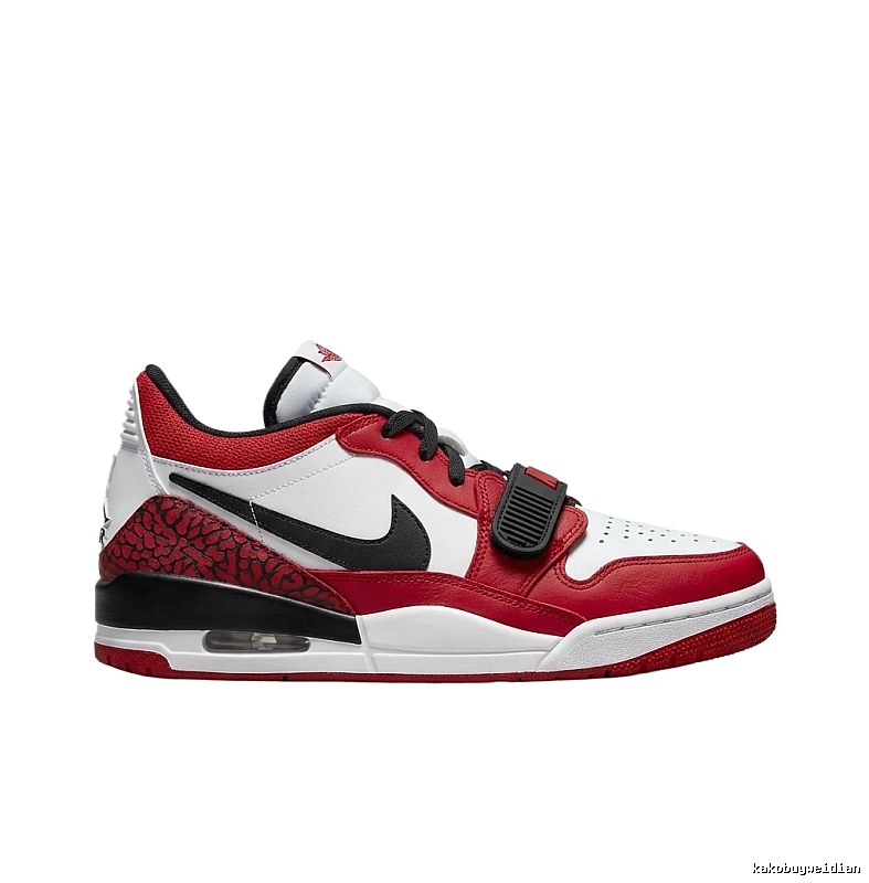 Jordan retro-style red and white sports shoes