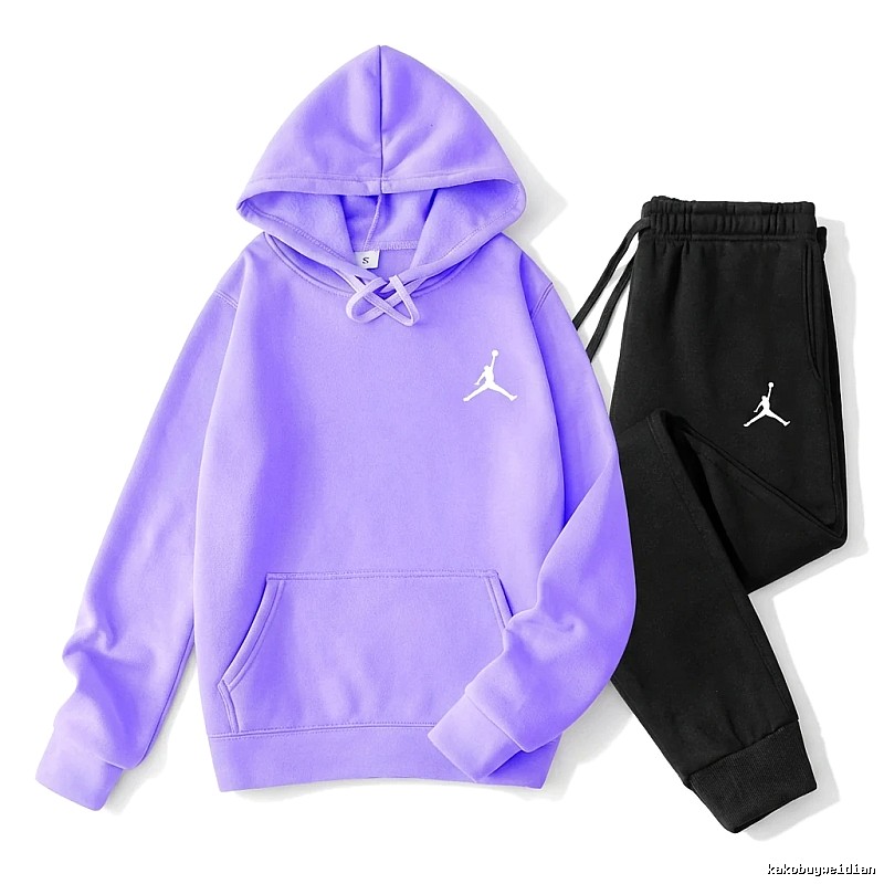 Jordan sports style purple and black suit