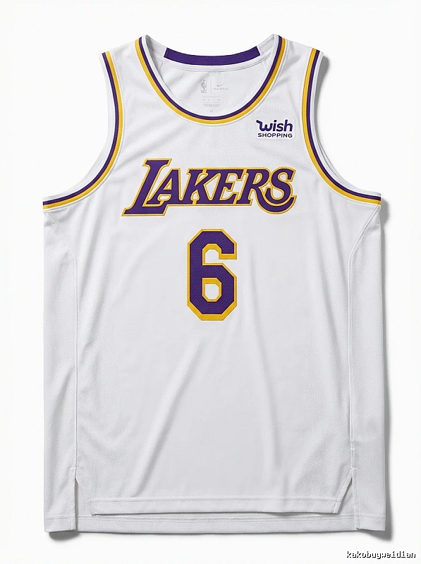 LBJ Lakers No. 6 white jersey