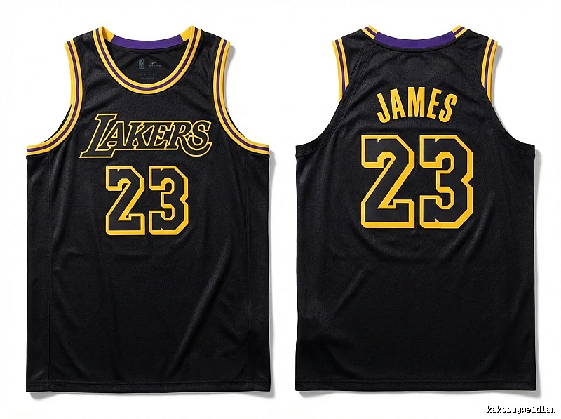 LBJ's No. 23 black jersey of the Lakers.