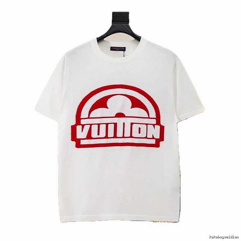Louis Vuitton classic red and white trendy brand T-shirt
