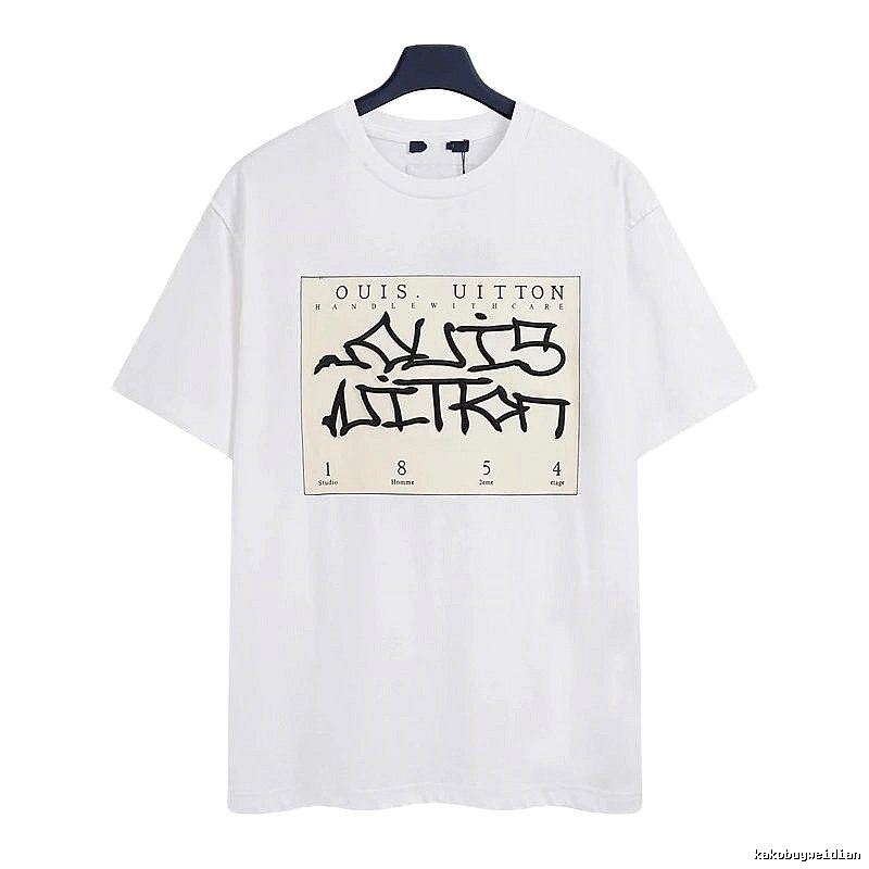 Louis Vuitton Graffiti Street Style White Short-sleeve T-shirt