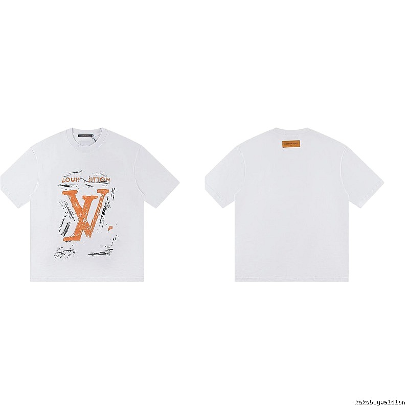Louis Vuitton Graffiti Trendy Cool Style White Short-sleeve T-shirt