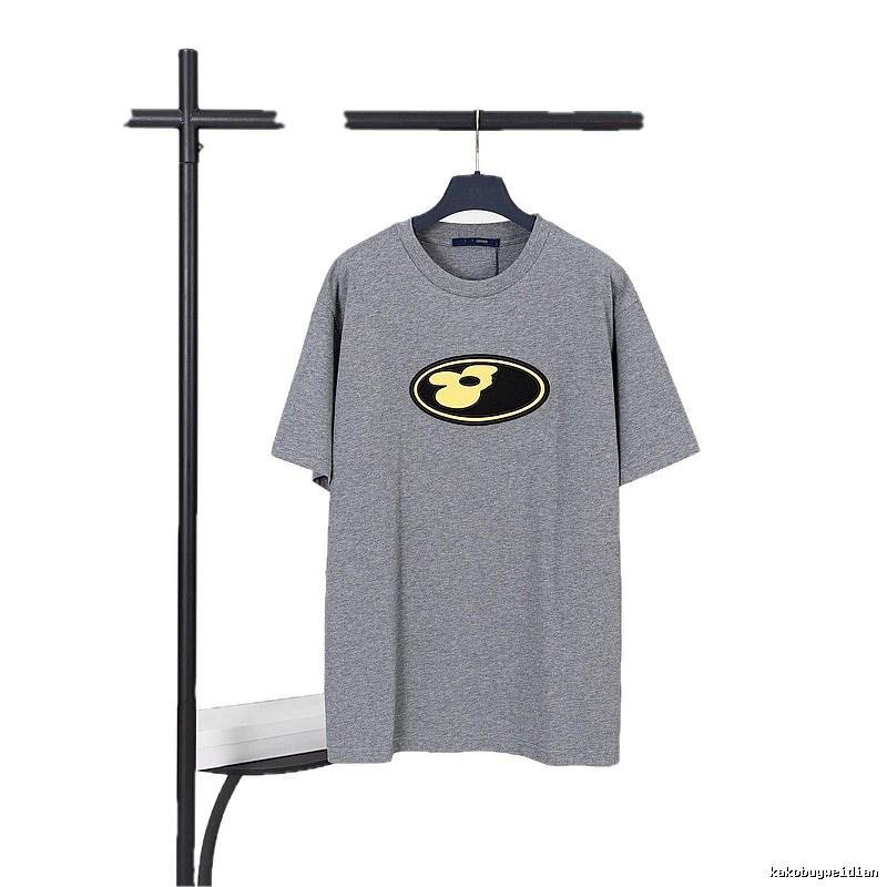 Louis Vuitton Labeled Trendy Style Grey Short-sleeve T-shirt
