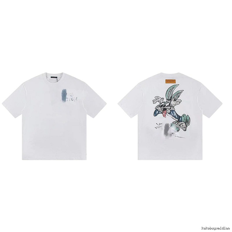 Louis Vuitton Trendy & Cool Cartoon Graffiti White T-Shirt