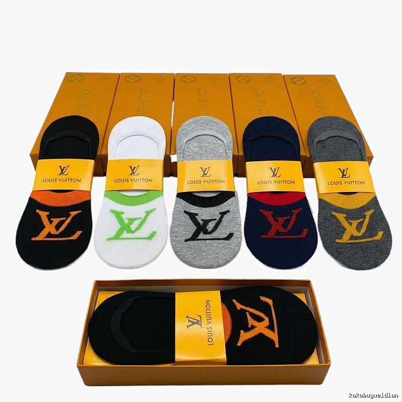 LV letter trendy brand style short socks