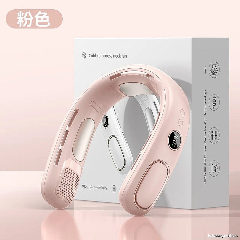 Misting Wearable Neck Fan For Neck Cooling Pink Cooling Version