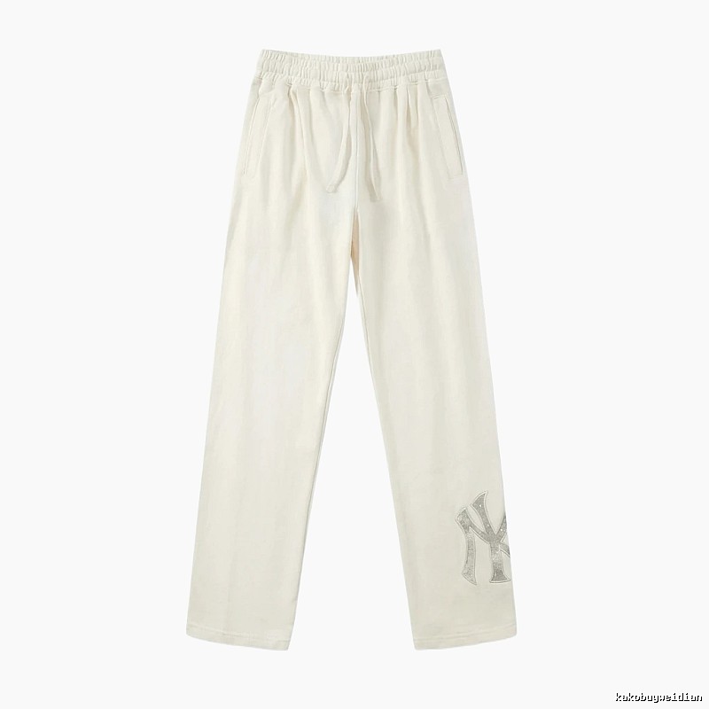 MLB casual style white long trousers