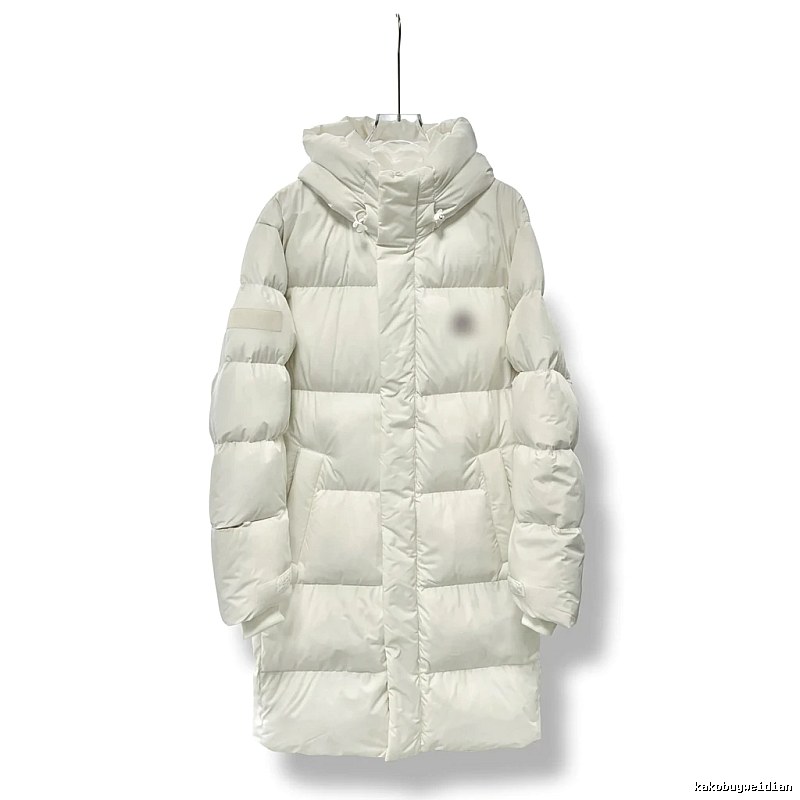 MLB long simple style off-white down jacket