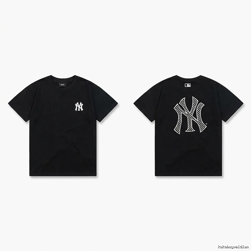 MLB NY Series Trendy and Cool Style Black T-shirt