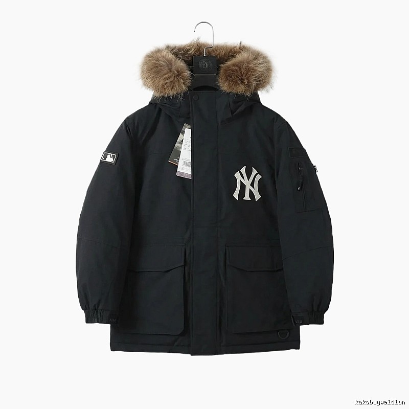 MLB workwear style black down jacket