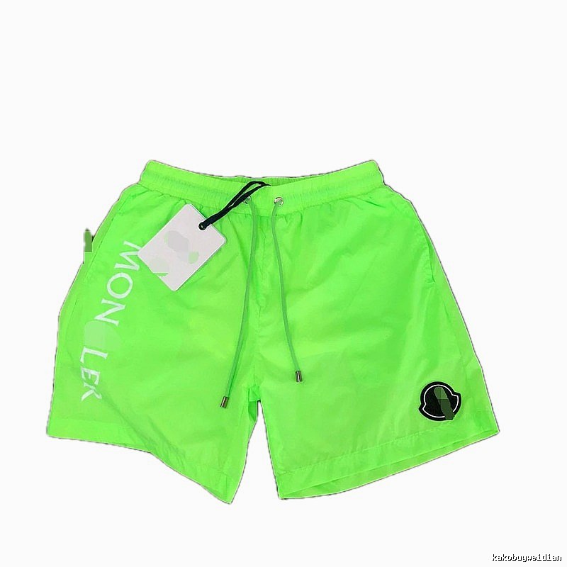 Moncler Beach Collection Casual Style Fluorescent Green Shorts