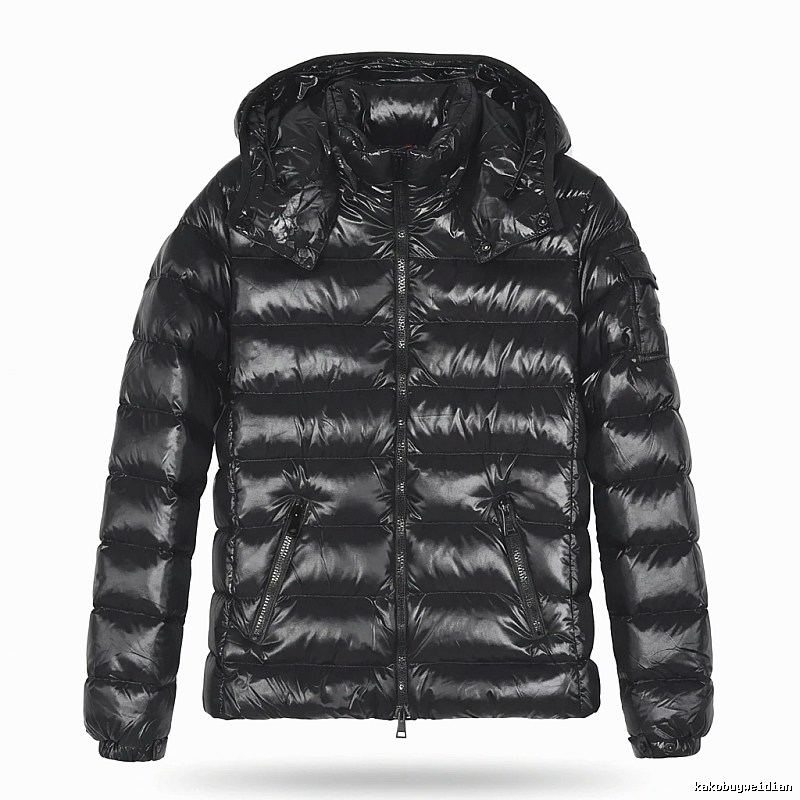 Moncler black shiny down jacket