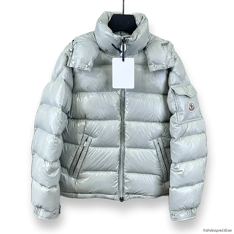 Moncler classic silver down jacket