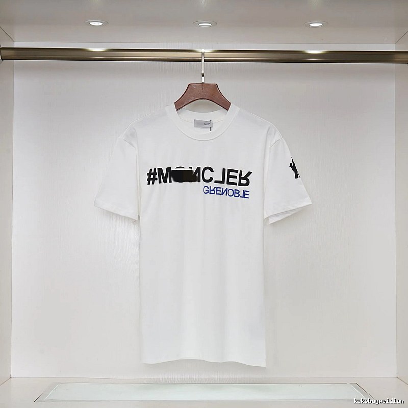 Moncler Grenoble Trendy Printed White T-Shirt