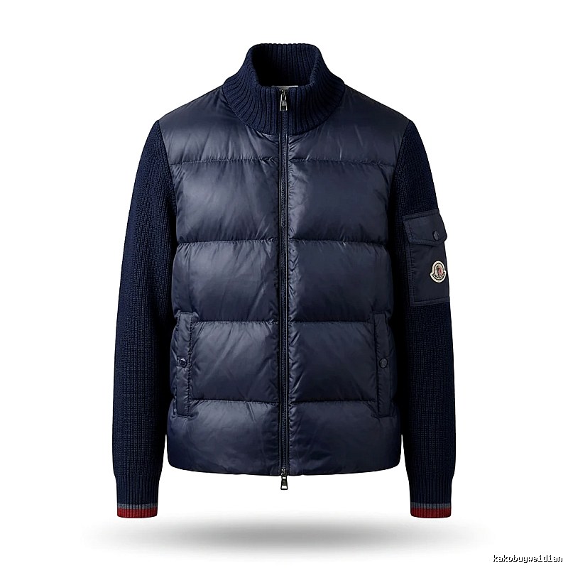 Moncler knitted and spliced down jacket
