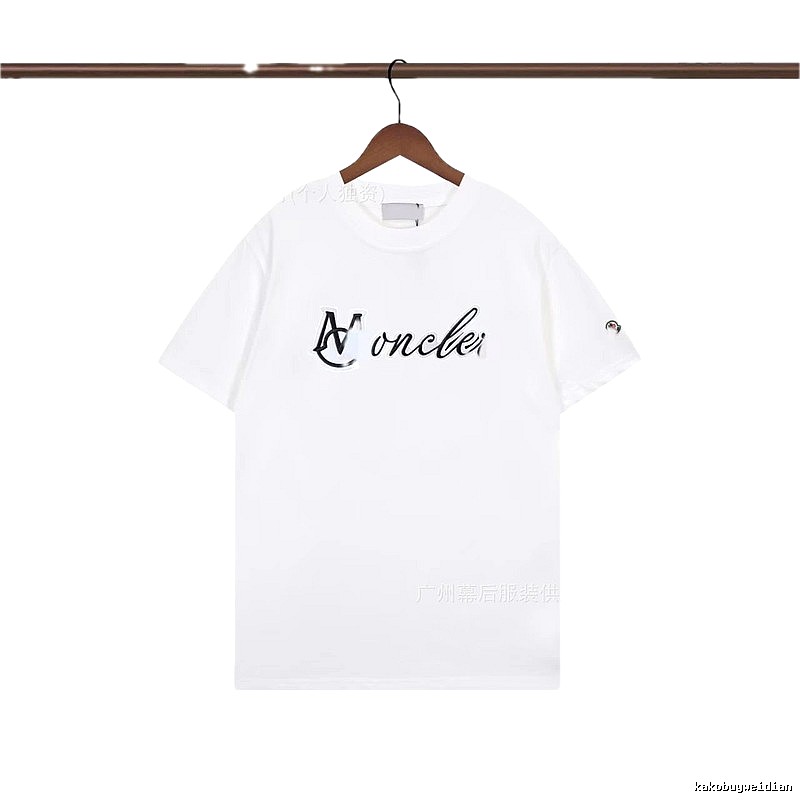 Moncler Letter Print Casual White T-Shirt