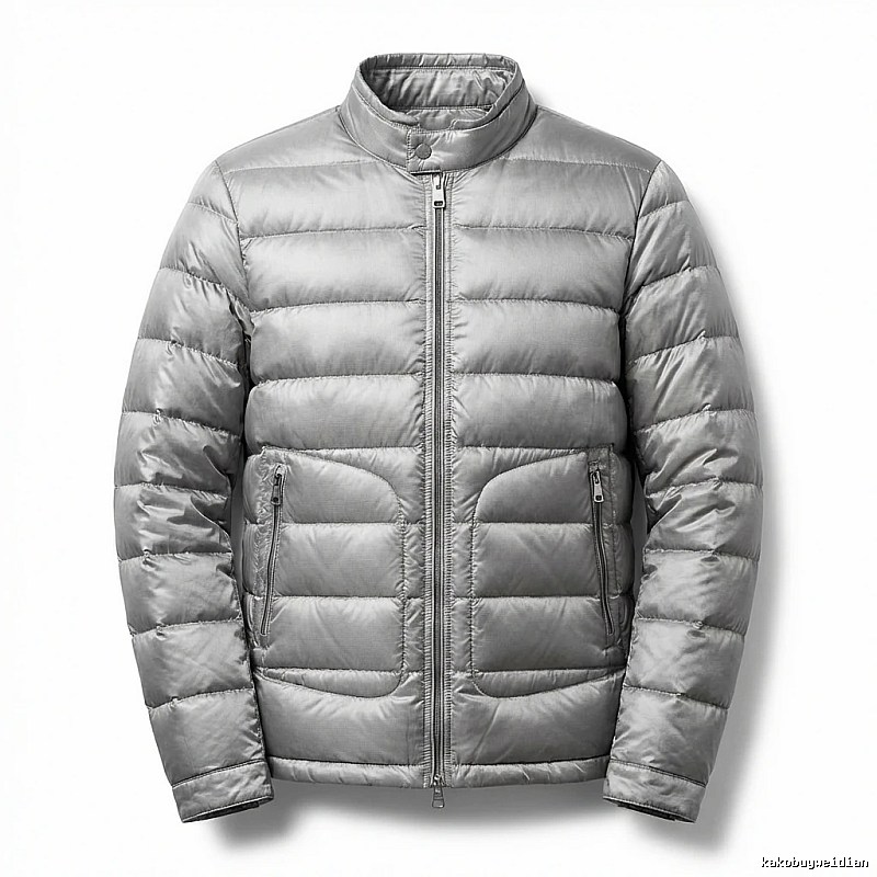 Moncler Lightweight and Stylish Silver-Gray Down Jacket