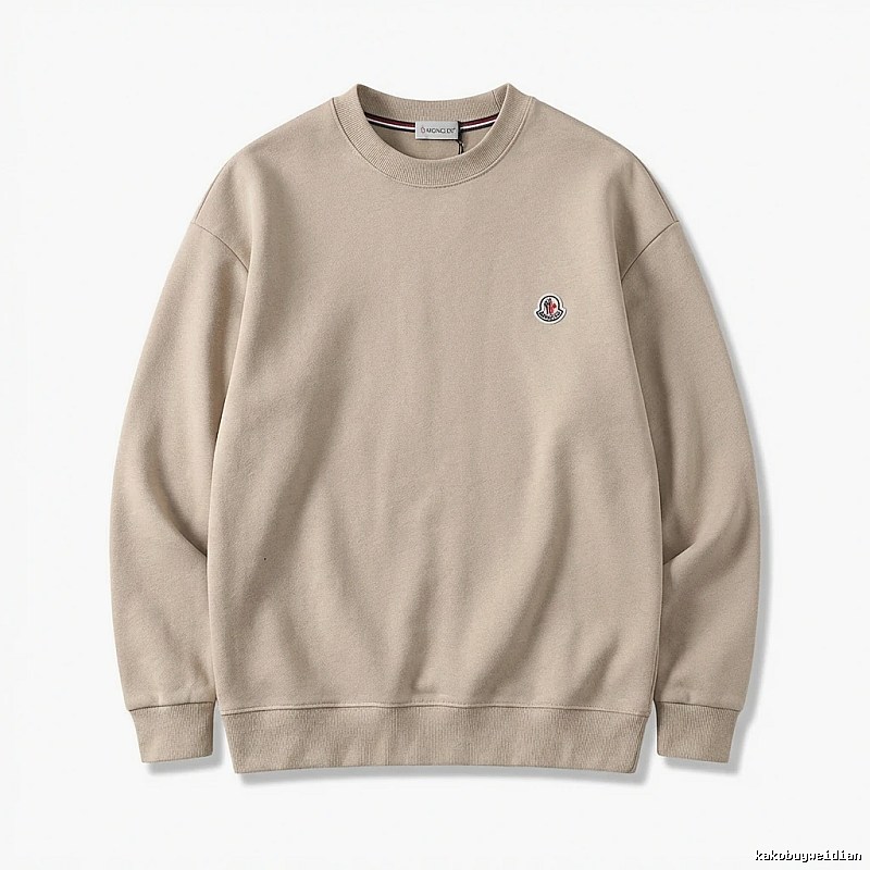 Moncler minimalist style beige sweatshirt