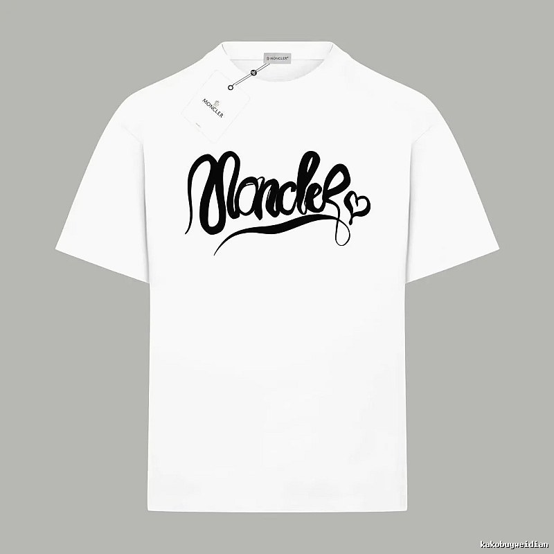 Moncler minimalist style white T-shirt