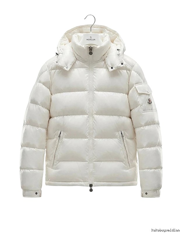 Moncler shiny and fashionable white down jacket
