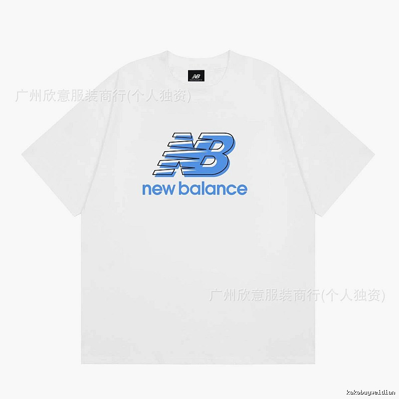 New Balance Casual Printed White Short-sleeve T-shirt