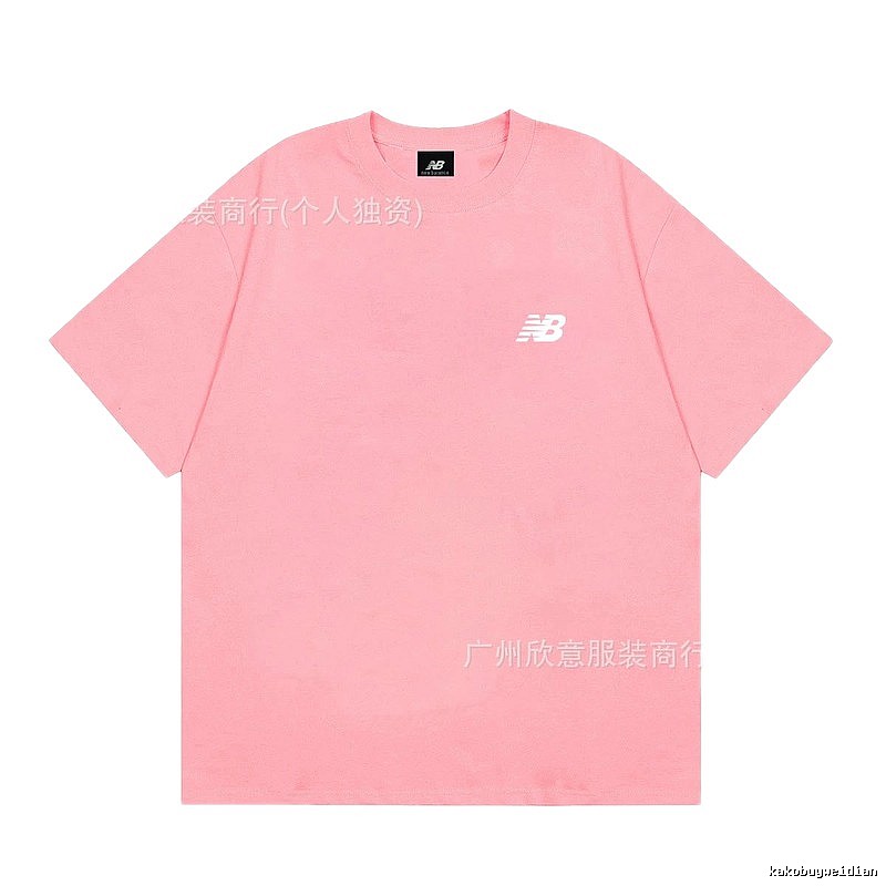 New Balance Minimalist Casual Style Pink Short-sleeve T-shirt