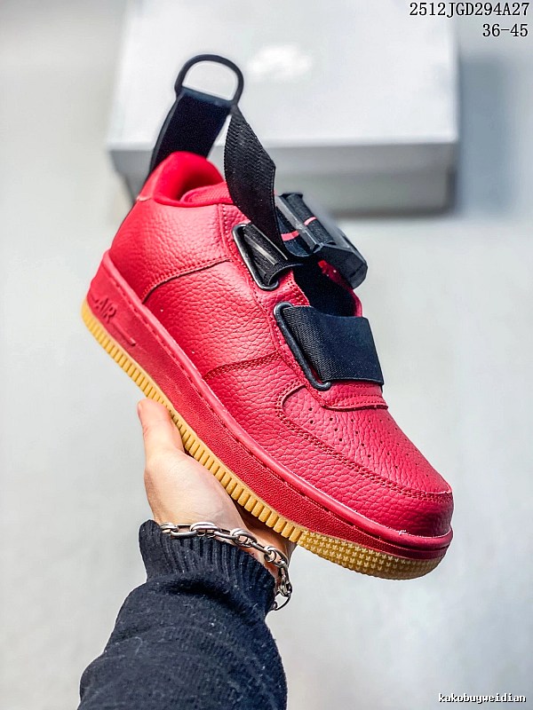 Nike Air Force 1 red trendy sneakers