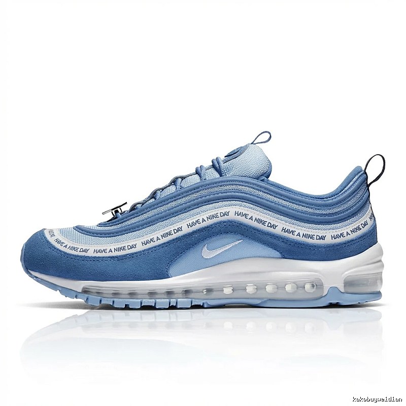 Nike Air Max 97 Blue and White Retro Sports Shoes