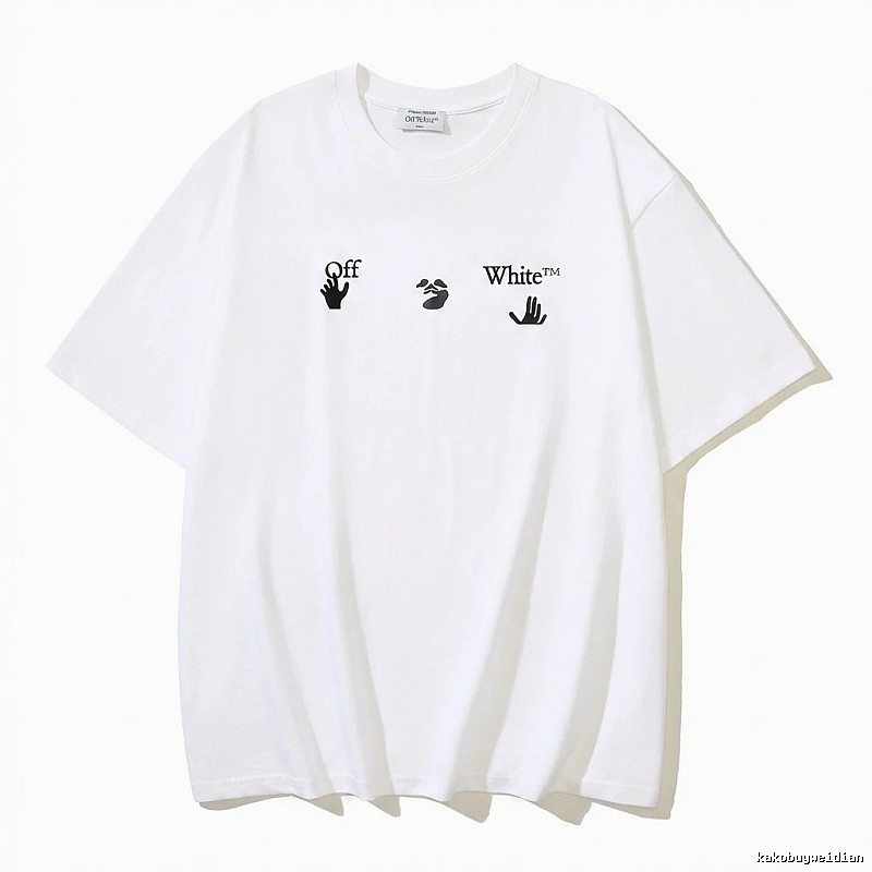 Off-White Gesture Style White T-shirt