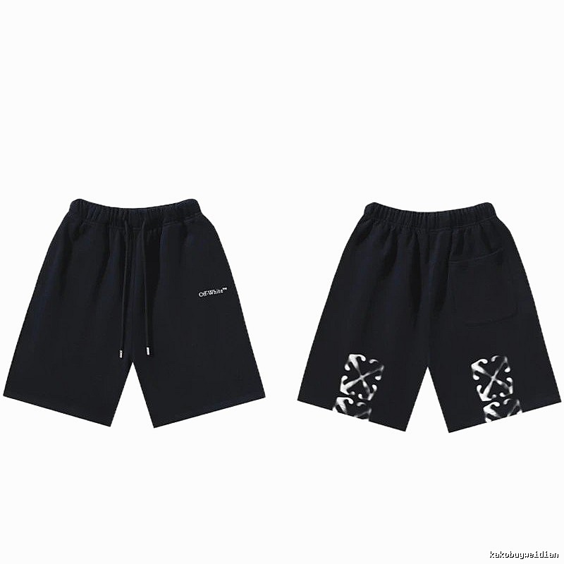 Off-White minimalist style black shorts