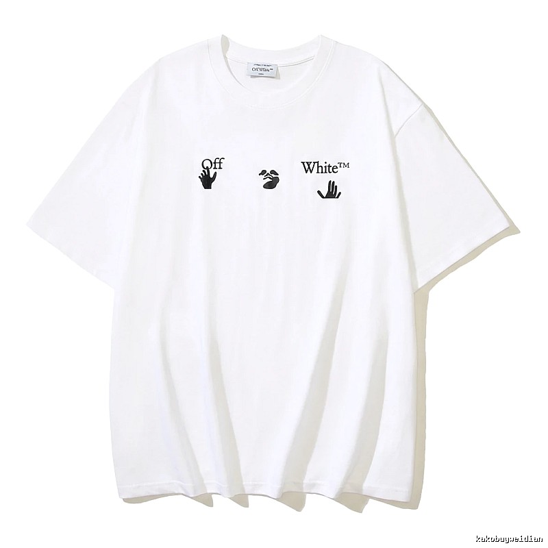 Off-White minimalist style white T-shirt