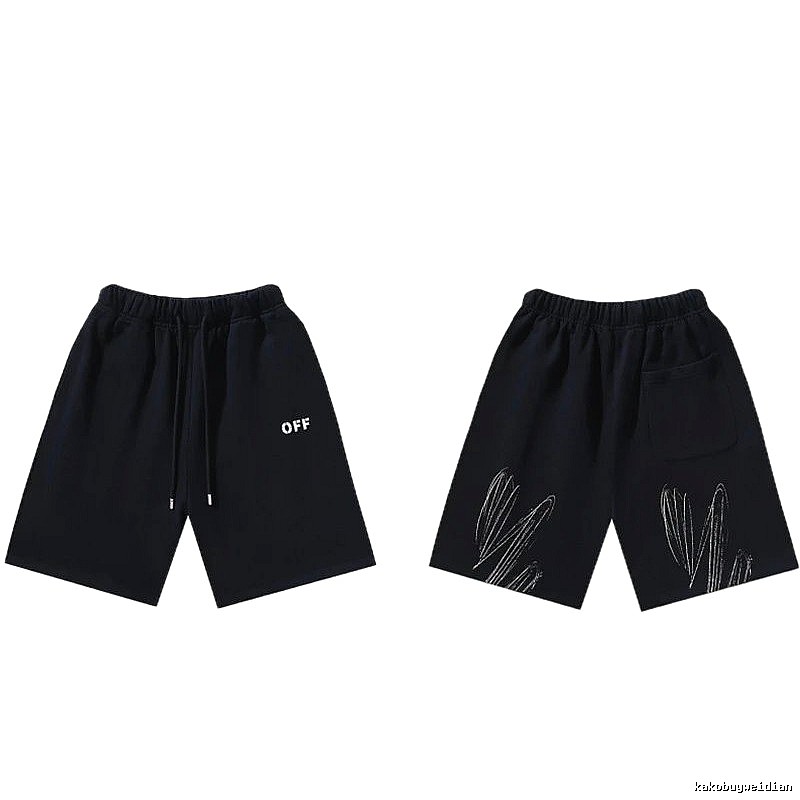 Off-White Style 011 Trendy Black Shorts