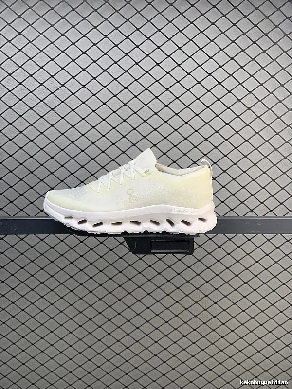 On White and Yellow Cloud Runners Defined by Open Mesh Panels