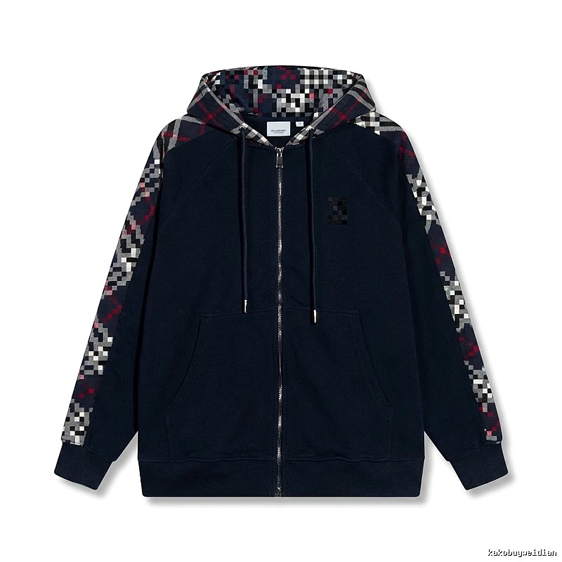 Other checkered patchwork style hoodie