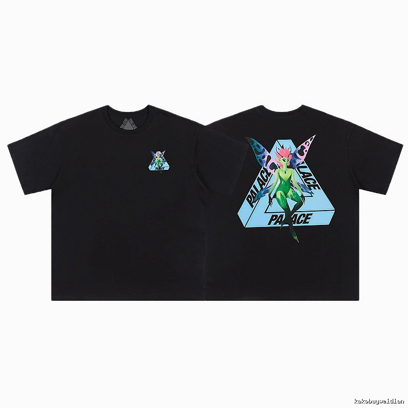 Palace Elf Print Street-style Black T-Shirt