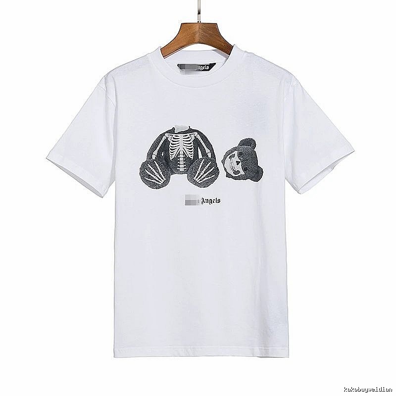 Palm Angels Classic Bear graphic T-shirt White Colorful Bear with Travel-Friendly Style