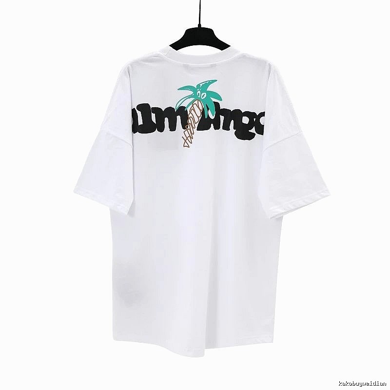 Palm Angels Classic Logo T-shirt White Palm Tree for Daily Styling