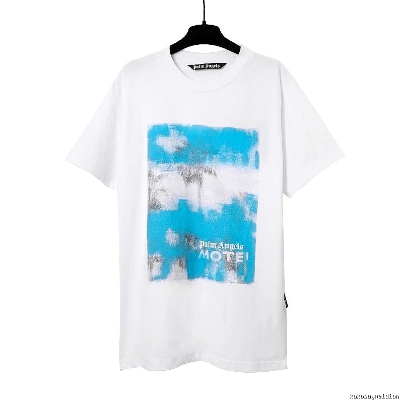 Palm Angels Gift Ready Logo T-shirt White Palm Tree with Fresh Pattern