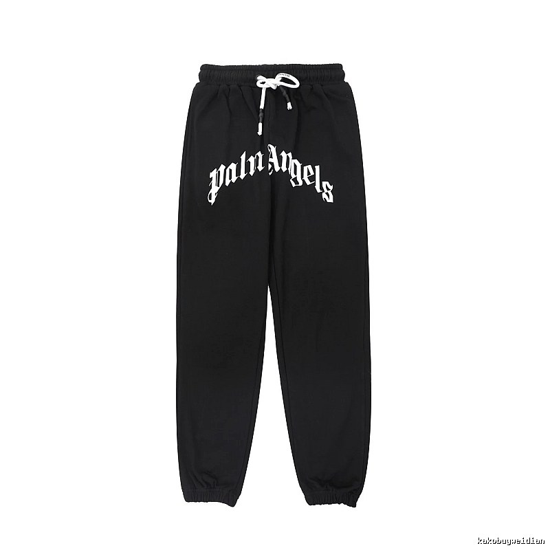 Palm Angels Gothic Style Black Sweatpants