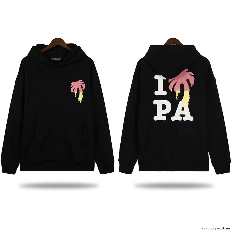 Palm Angels Palm Tree Trendy Brand Black Sweatshirt
