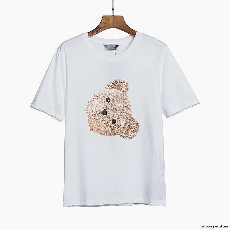 Palm Angels Resort Bear graphic T-shirt White Colorful Bear with Premium Look