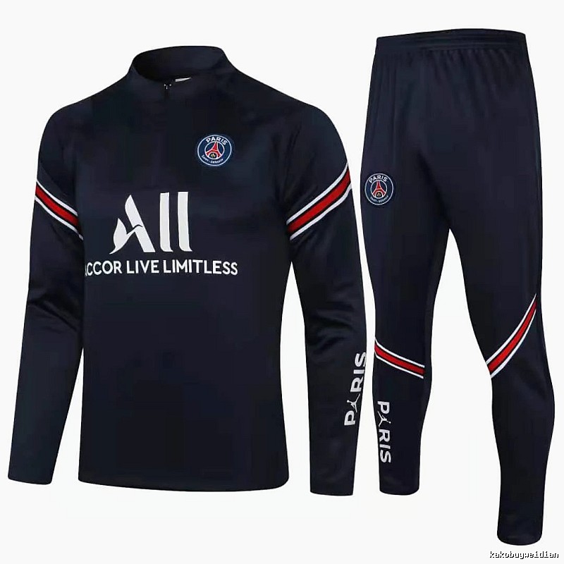 Paris Saint-Germain 2021-22 Royal Blue Training Tracksuit Set Match Day