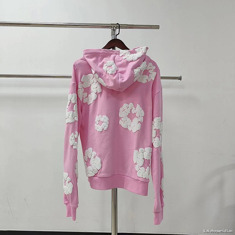 Pink Pastel Floral Hoodie Soft Color