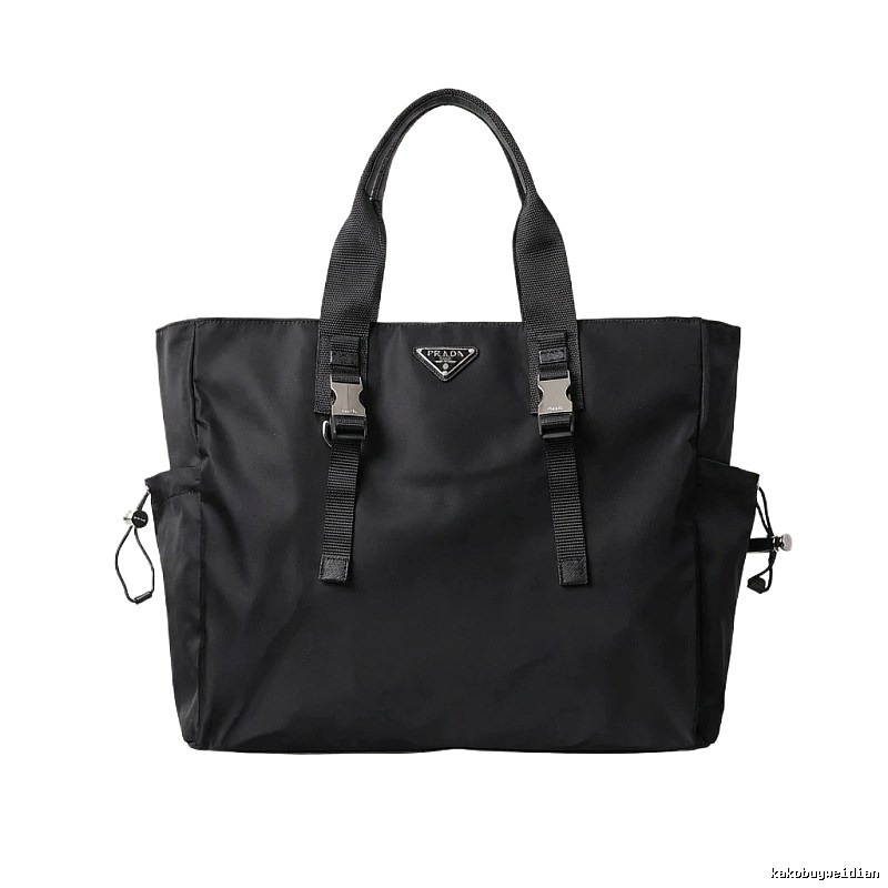 Prada Nylon Minimalist Style Black Bag