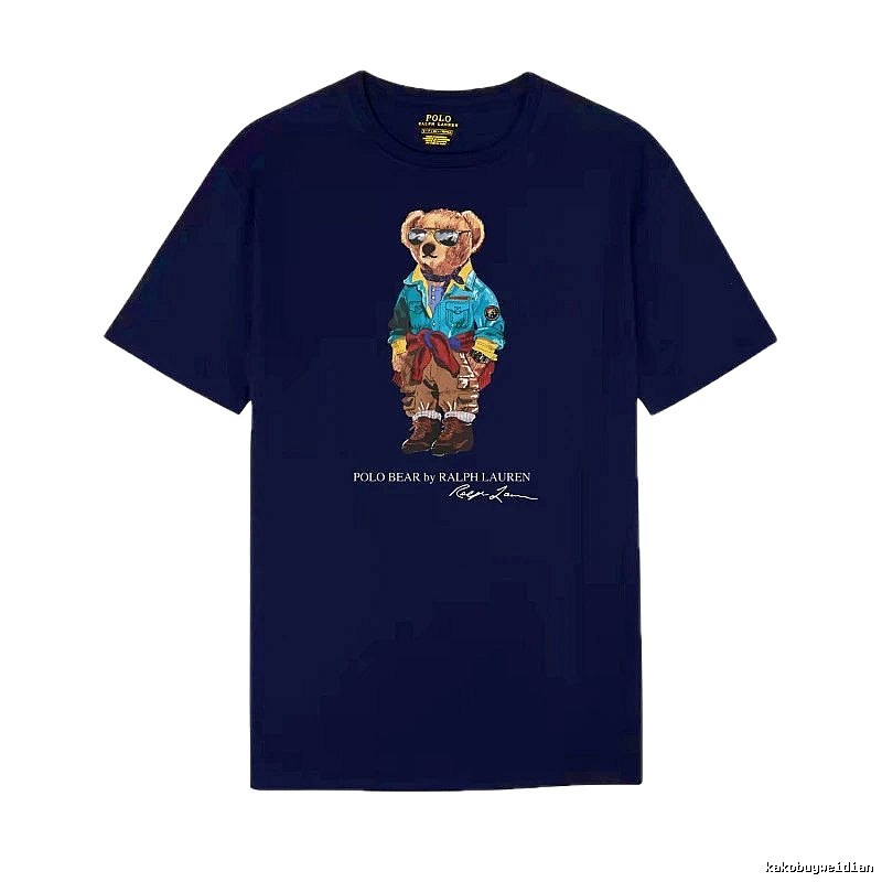 Ralph Lauren Bear Trendy Brand Sapphire Blue T-shirt