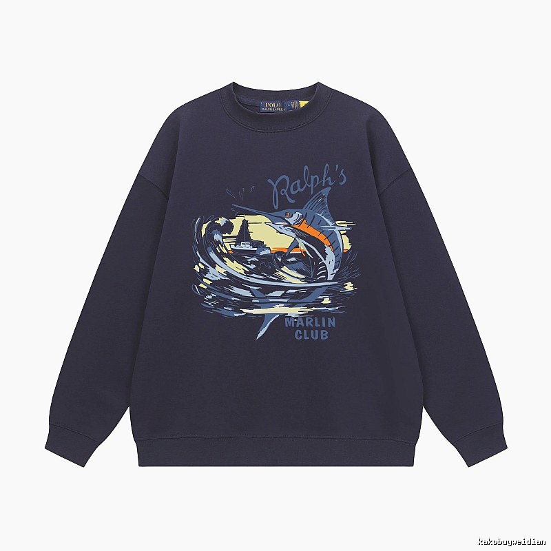 Ralph Lauren Marin Club Navy Blue Sweatshirt