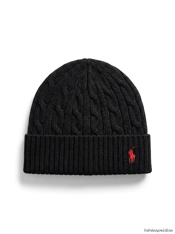 Ralph Lauren Polo Black Trendy Brand Knitted Hat