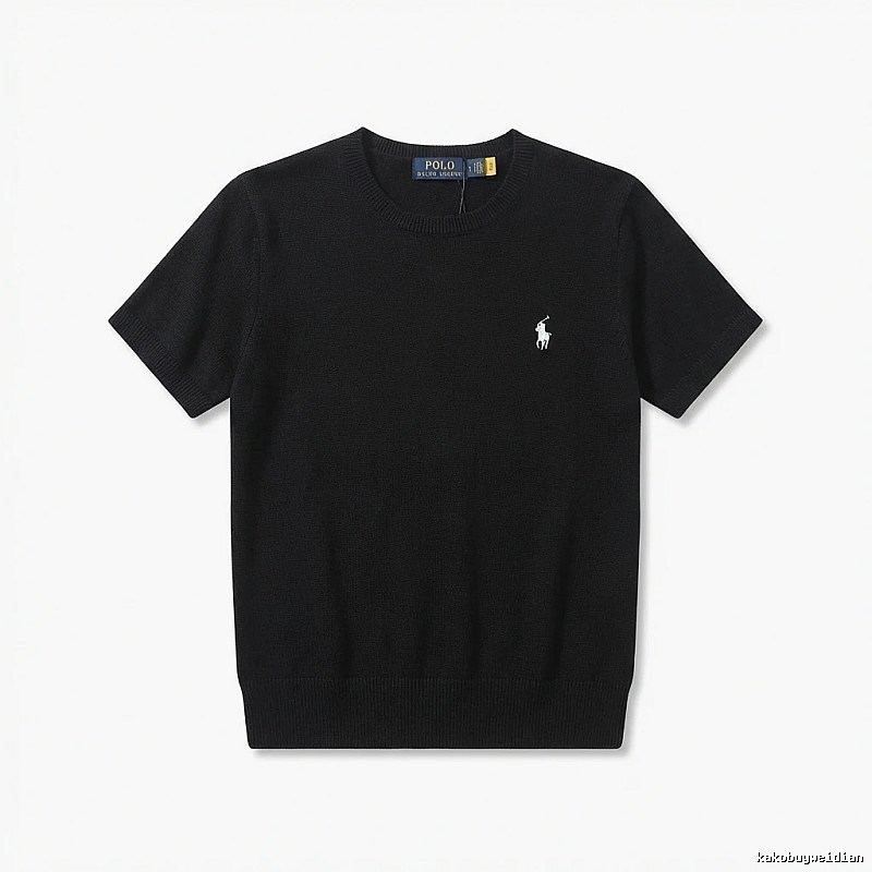 Ralph Lauren Polo series black short-sleeved shirts