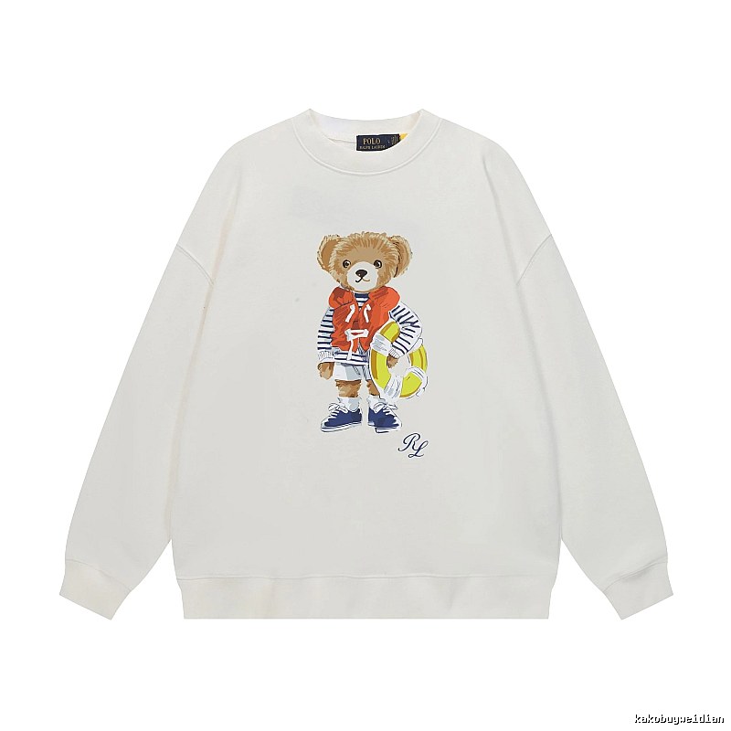 Ralph Lauren white sweatshirt with bear print
